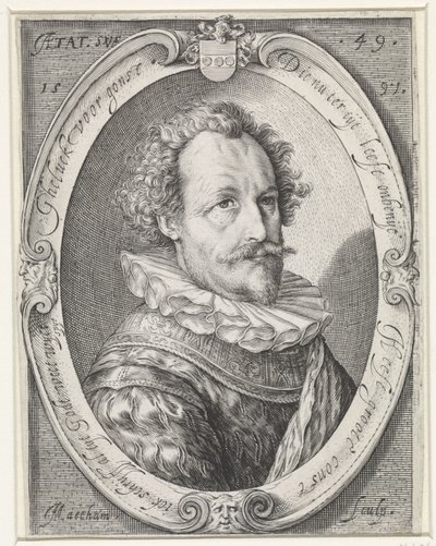Portrait of an Unknown Man at Age 49 by Jacob Matham
