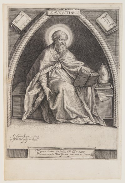 St Augustine, from The Fathers of the Church by Jacob Matham