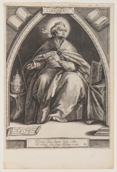 St Gregory, from The Fathers of the Church by Jacob Matham