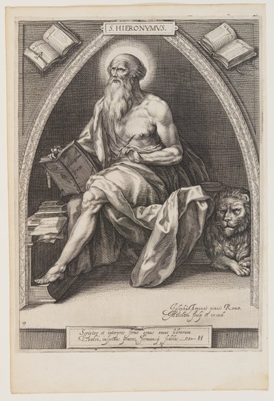 St Jerome, from The Fathers of the Church by Jacob Matham