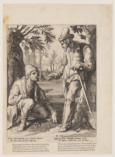 Two Peasants by Jacob Matham