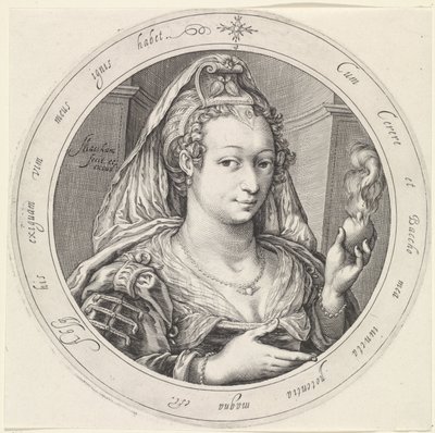 Venus with Burning Heart by Jacob Matham