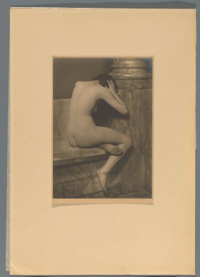 Portrait of Mies Rosenboom-Merkelbach as Seated Nude by Jacob Merkelbach