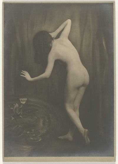 Standing Female Nude by a (Drawn) Spring with Prince-Frog by Jacob Merkelbach