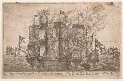 Sea Battle Between Danish Vessels and a Turkish Pirate Ship by Jacob Mortenssøn Maschius