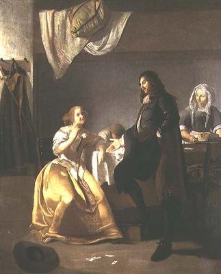 The Interior of a Brothel by Jacob Lucasz Ochtervelt