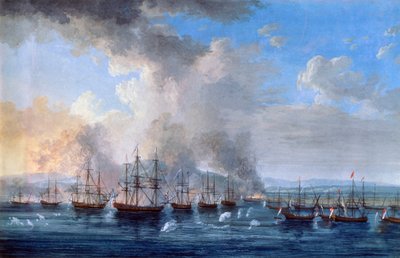 The Russo-Turkish Battle at the Damietta Castle in 1770 by Jacob Philip Hackert