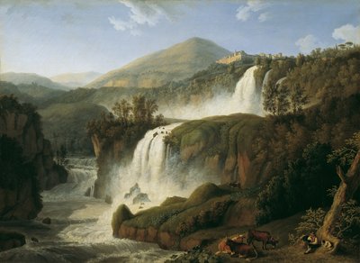The Great Waterfall of Tivoli near Rome by Jacob Philipp Hackert