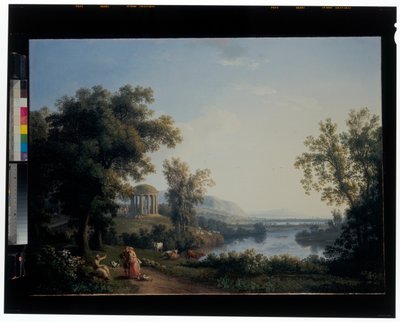 A Classical River Landscape by Jacob Philippe Hackert