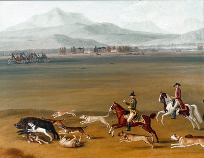 Ferdinand IV Hunting Wild Boar on the Cassano Estate (detail) by Jacob Philippe Hackert