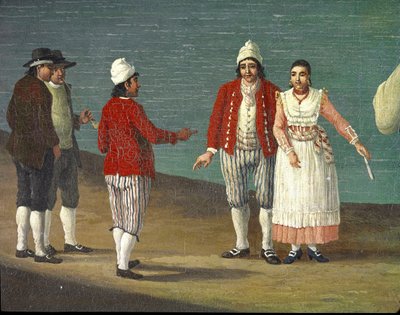 People from Gallipoli, Apulia, Italy by Jacob Philippe Hackert