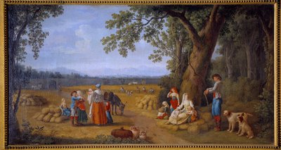 The Harvest at Carditello near Caserta by Jacob Philippe Hackert