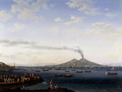 The return of the fleet from Algeria to the Bay of Naples by Jacob Philippe Hackert