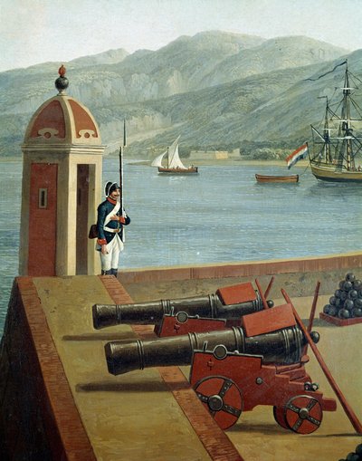 View of the Military Fortifications of the Port of Reggio Calabria (detail) by Jacob Philippe Hackert
