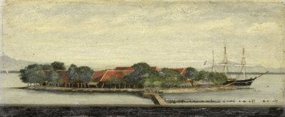 View of Kuiper Island in the Bay of Batavia by Jacob Pieter Mercier