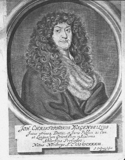 Portrait of Johann Christoph Wagenseil, End of 17th century by Jacob Sandrart von