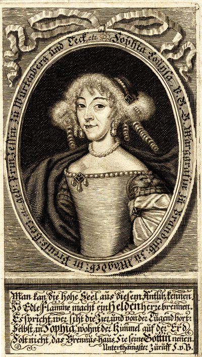 Portrait of Sophie Louise of Württemberg-Stuttgart, Margravine by Jacob Sandrart von