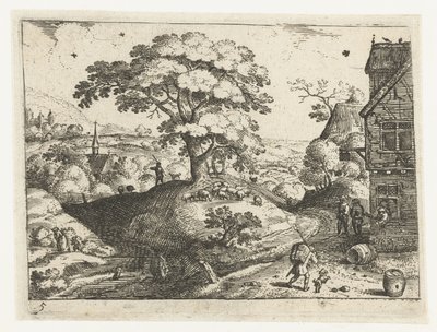 Landscape with Traveler at an Inn by Jacob Savery (I)