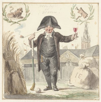 Grain Merchant Johan Eymer in Front of the Corn Exchange of Amsterdam by Jacob Smies