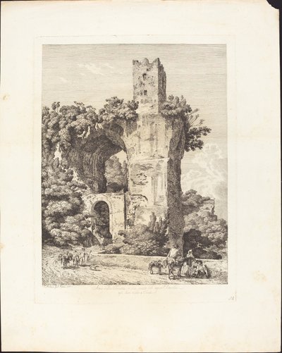 Arch of the Toretta or Part of the Aqua Claudia, near Tivoli by Jacob Wilhelm Mechau
