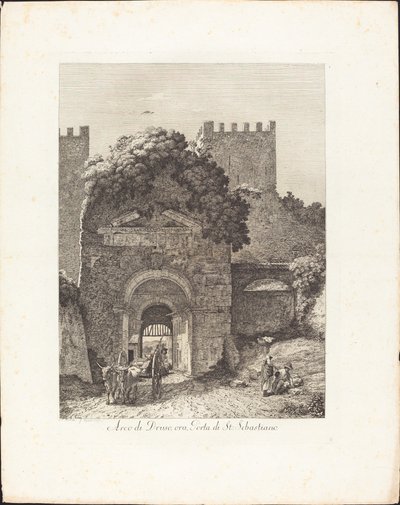 Arch of Drusus, Now Gate of San Sebastiano by Jacob Wilhelm Mechau