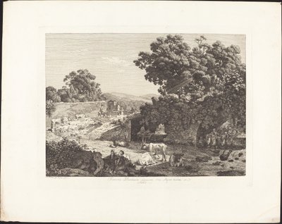 Blandusia Fountain, Commonly Called Acquoria in Tivoli by Jacob Wilhelm Mechau