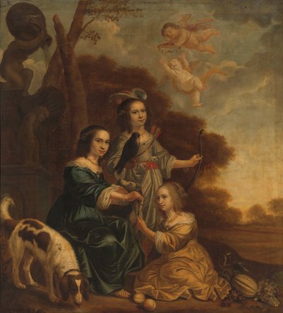 Portrait of Geertruyt, Margriet and Anna Delff, the Artist