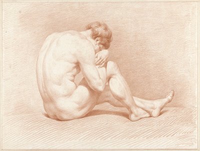 Seated Male Nude, Head on Knee by Jacob Willemz. de Vos