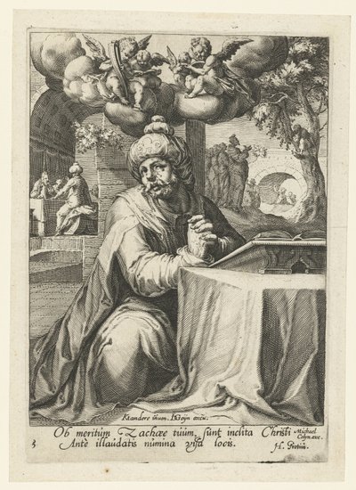 Zacchaeus as a Penitent Sinner (series title) Eight Penitent Sinners from the Old and New Testament by Jacob de Gheyn (II) (workshop of)