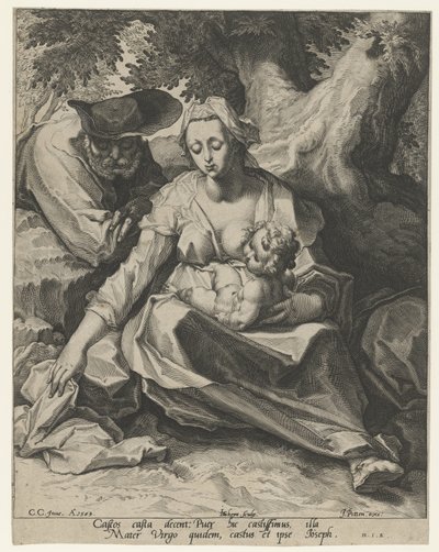 Rest on the Flight into Egypt by Jacob de Gheyn (II)