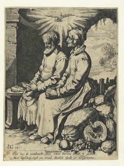 Praying Old Couple by Jacob de Gheyn (III)