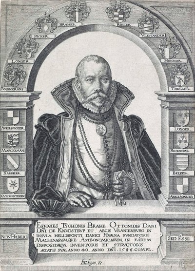 Portrait of Tycho Brahe 1546-1601, pub. 1586 by Jacob de Gheyn