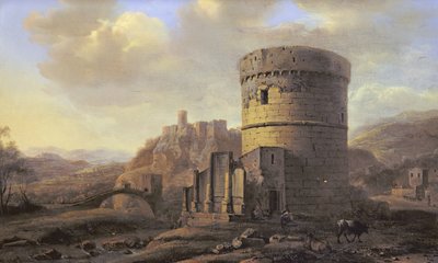 Roman Landscape: The Tomb of Cecilia Metella by Jacob de Heusch