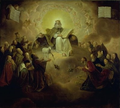 The Twenty-Four Elders Kneeling before the Lamb by Jacob de Wet d.Æ.