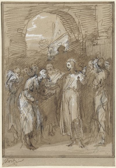 Christ Among the Pharisees at a Gate by Jacob de Wit