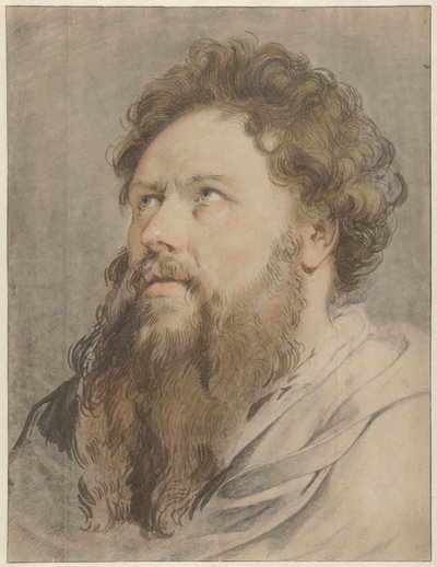 Head of a Bearded Man, Eyes Looking Upwards by Jacob de Wit