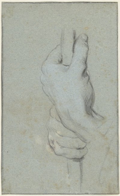 Study of Two Hands Gripping a Staff by Jacob de Wit