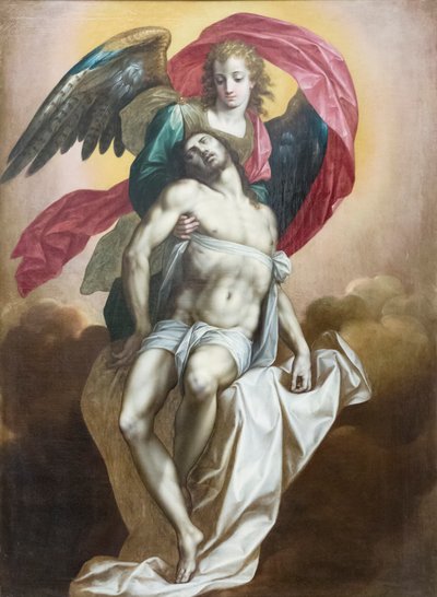 Dead Christ Sustained by an Angel by Jacob de the Elder Backer