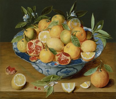 Still Life with Lemons, Oranges and a Pomegranate, c. 1620-1630 by Jacob van Hulsdonck
