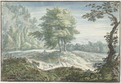 Landscape with Sheep by Jacob van Liender