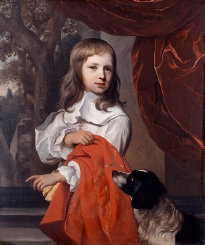 Portrait of a Young Boy with a Dog, 1658 by Jacob van Loo