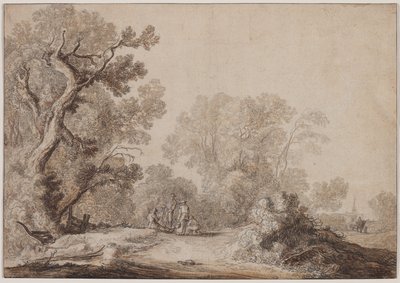 Peasants at the Edge of a Wood by Jacob van Mosscher
