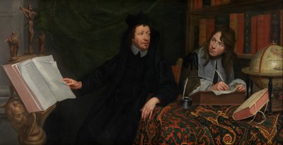 Portrait of a Theologian with His Secretary by Jacob van Oost