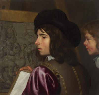 Two Boys before an Easel by Jacob van Oost the Elder