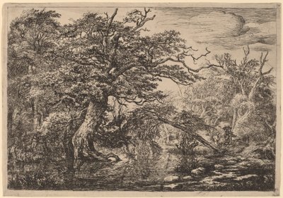 A Forest Marsh with Travelers on a Bank (The Travelers) by Jacob van Ruisdael