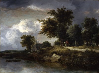 A Wooded River Bank by Jacob van Ruisdael