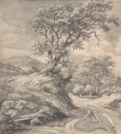 Dune Landscape with Oak Tree by Jacob van Ruisdael