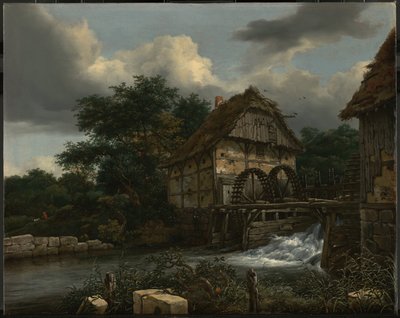 Two Watermills and an Open Sluice by Jacob van Ruisdael