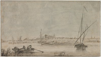 View of Dordrecht from the River by Jacob van Strij