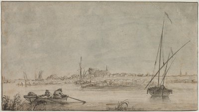 View of Dordrecht from the River by Jacob van Strij